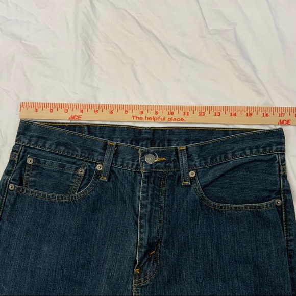 Levi Strauss 502 Dark Wash Taper Straight Leg Jeans 100% Cotton 34x29 Actual - Picture 10 of 15